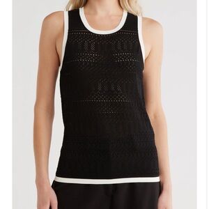 Jason Wu  Black and White Sleeveless Knit Top NWT Small